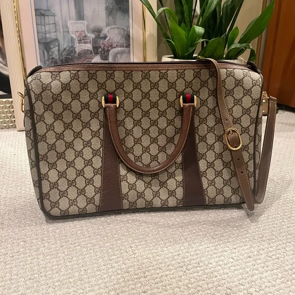 Vintage Gucci GG Small Duffle Bag - Picture 1 of 13